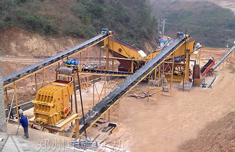 湖南时产250吨制砂生产线现场