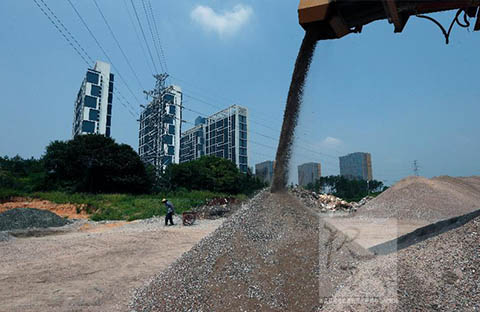 移动式建筑垃圾破碎制砖项目：浙江永康现场
